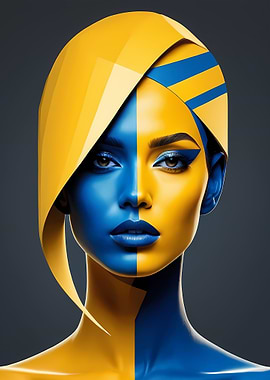 Geometric woman pop art 7