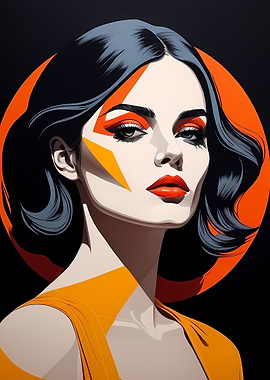 Woman portrait pop art 4