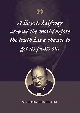 A lie gets halfway around