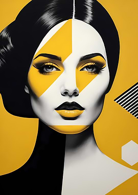 Woman portrait pop art 1