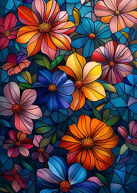 Stained Glass Flowers