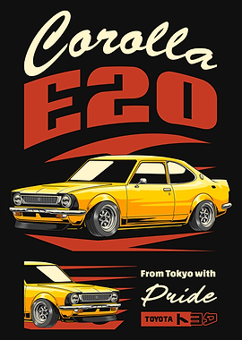 Retro Corolla E20 JDM Car