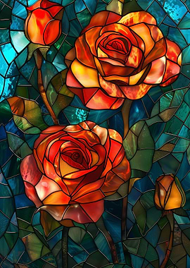 Stained Glass Flowers