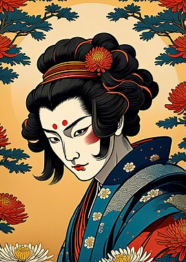 Asian Floral samurai