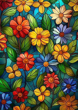 Stained Glass Flowers