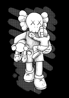 Black and white kaws