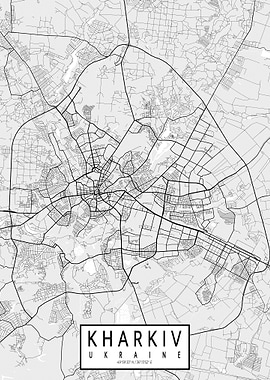 Kharkiv City Map Light