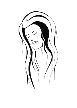 Woman with eyes closed