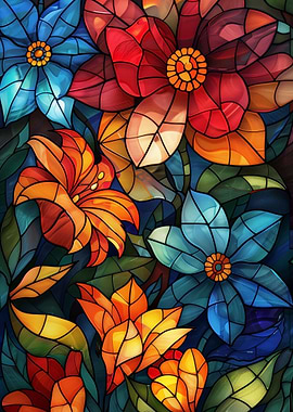 Stained Glass Flowers