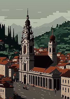 St Gallen City Pixel Art