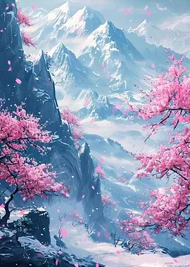 Japan Cherry Landscape