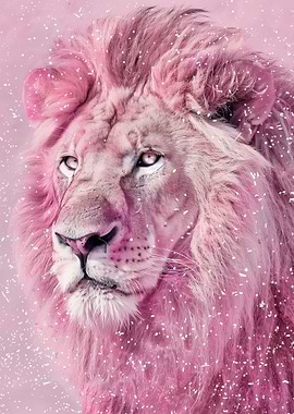 Lion In Diamond Dust