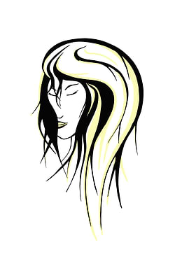 Woman with long hair