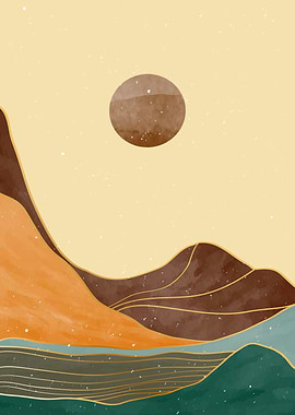 Abstract Mountain art