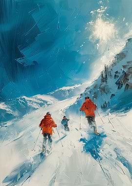 The art of skiing sports