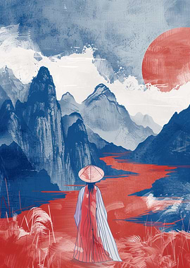 Dusk in Crimson Valleys