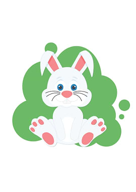 Cartoon bunny splash