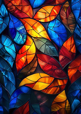 Stained Glass Leaves