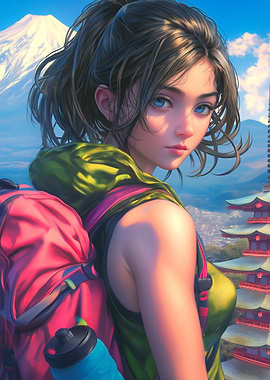 Travel Backpacker Girl