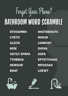 Bathroom Word Scramble