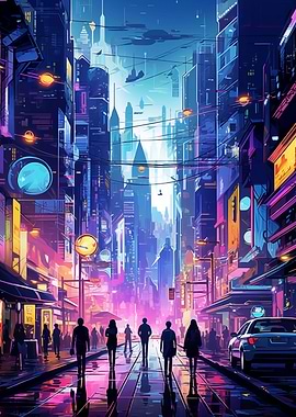 Night City landscape