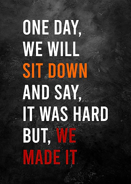 one day we will sit down