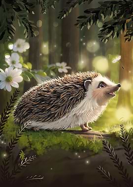 Cute cartoon Hedgehog
