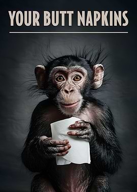 Your Butt Napkins Monkey