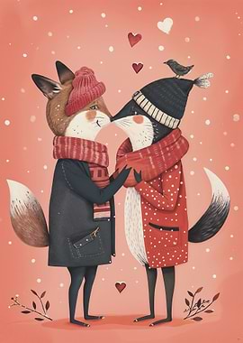 animals couple in love