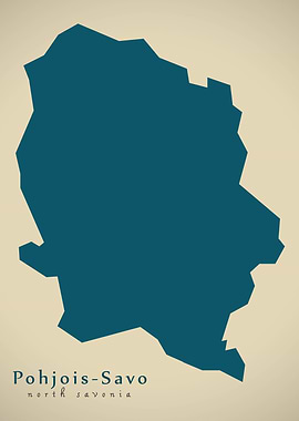 North Savonia Finland map