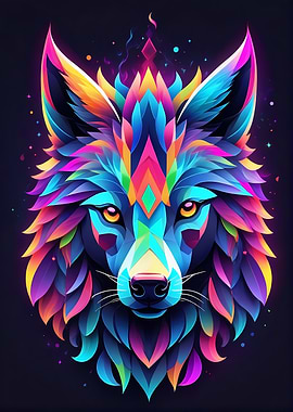 Neon Colorful Animal