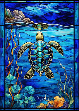 Turtle In The Ocean