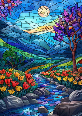 Stained Glass Landscape