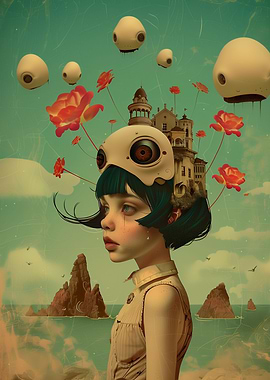 Vintage surreal poster