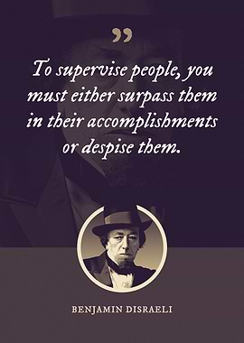 To supervise people you