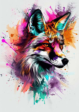 Color Splash Fox