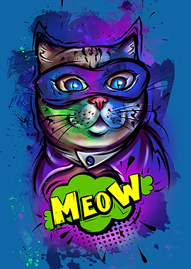 Meow Cat Art