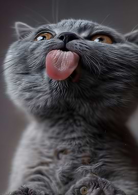 cute grey cat