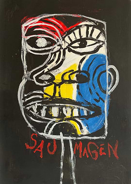 Abstract Painting Face