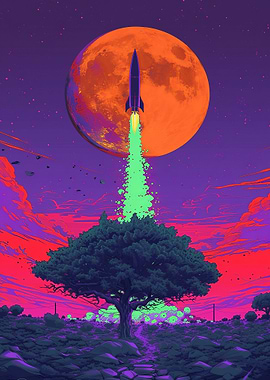 Rocket Launch Into Space