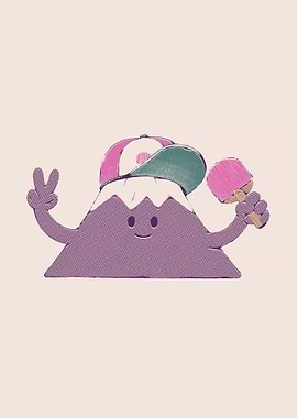 Mount Fuji Summer Sticker