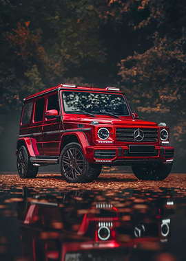 Crimson Mercedes G Wagon