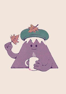 Mount Fuji Autumn Sticker