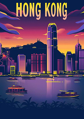 Hong Kong Travel Poster