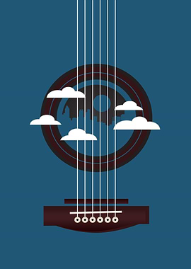 guitar blue aesthetic