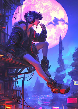Cyberpunk Street Girl