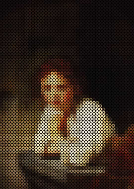 Girl Leaning on a Window