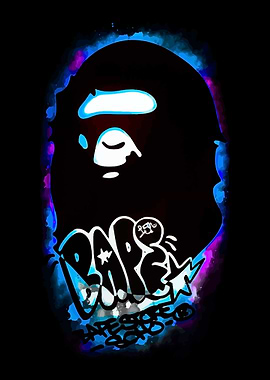 Bape monkey neon