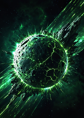 Glowing Space Debris