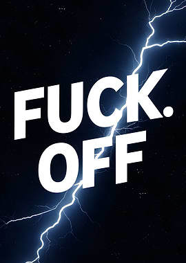 Text Art F Off Lightning